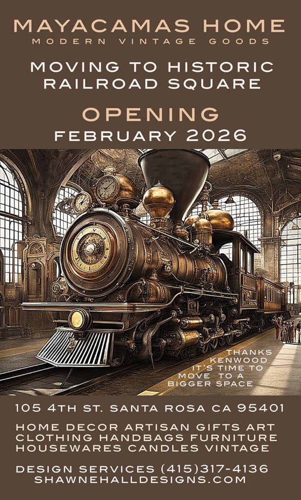 Mayacamas Home is moving to Railroad Square